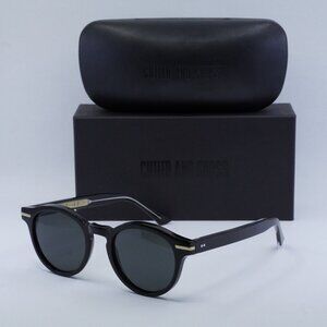 Cutler and Gross CG1338S 001 Round Sunglasses -- Black/Grey